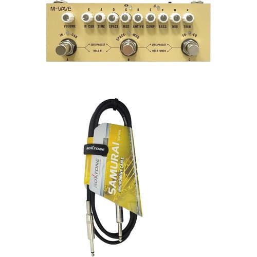 Pedaleira Guitarra Acústica Portátil Multi-efeitos + Cabo 3m