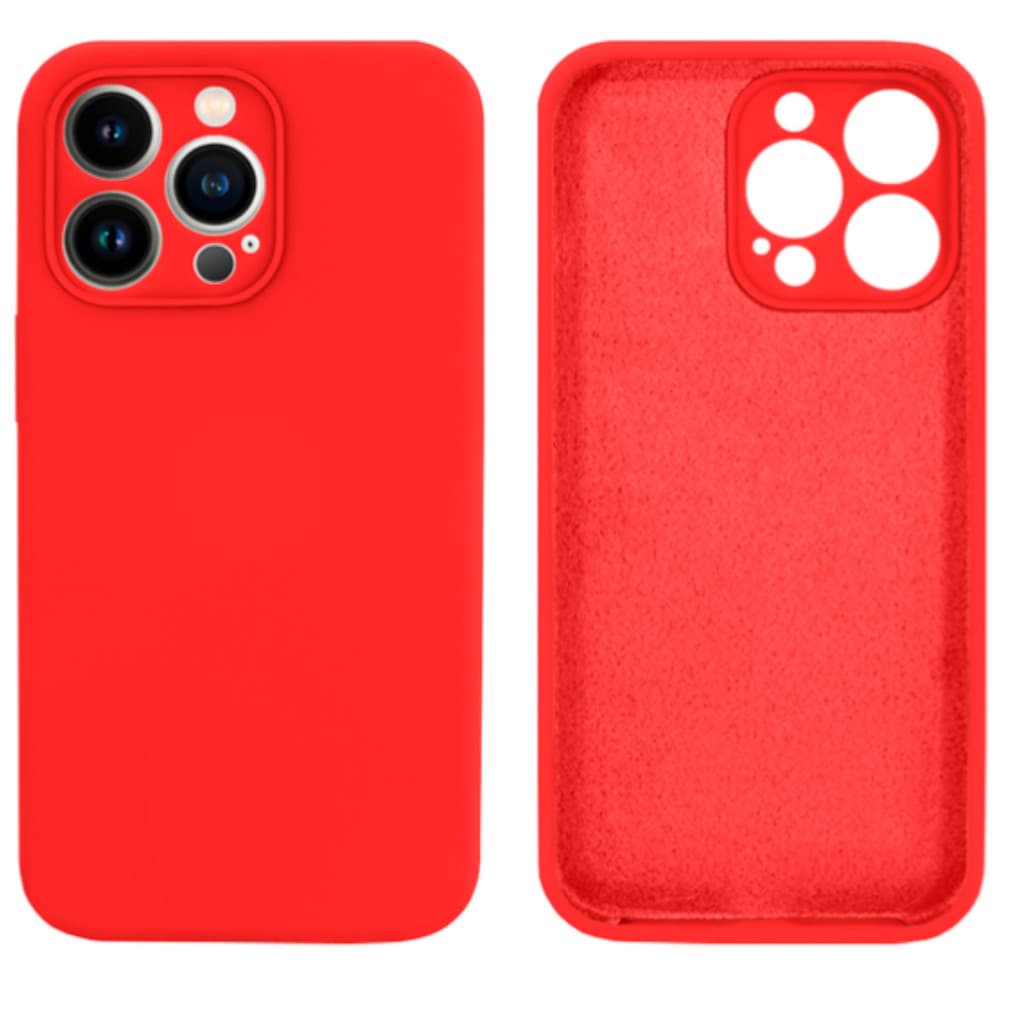 Capa Capinha Para iPhone 13 Pro Vermelho Aveludado