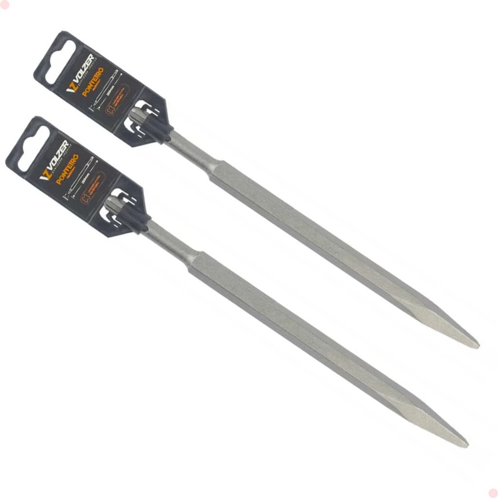 Jogo 2 Ponteiros Com Encaixe SDS Plus Volzer 14mm x 250mm 5285
