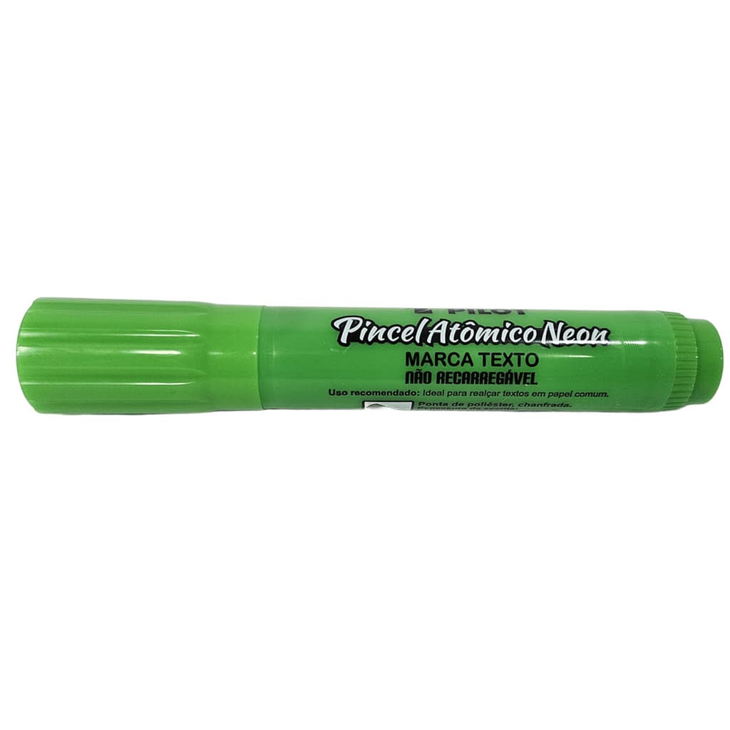 Pincel Atomico Neon Marca Texto Pilot Verde Chanfrado