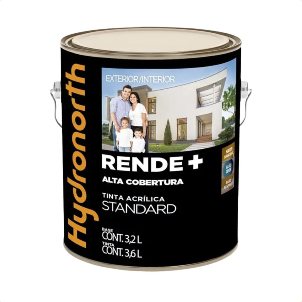 Tinta Rende Mais Acrilica Parede 3,6l Cores Hydronorth