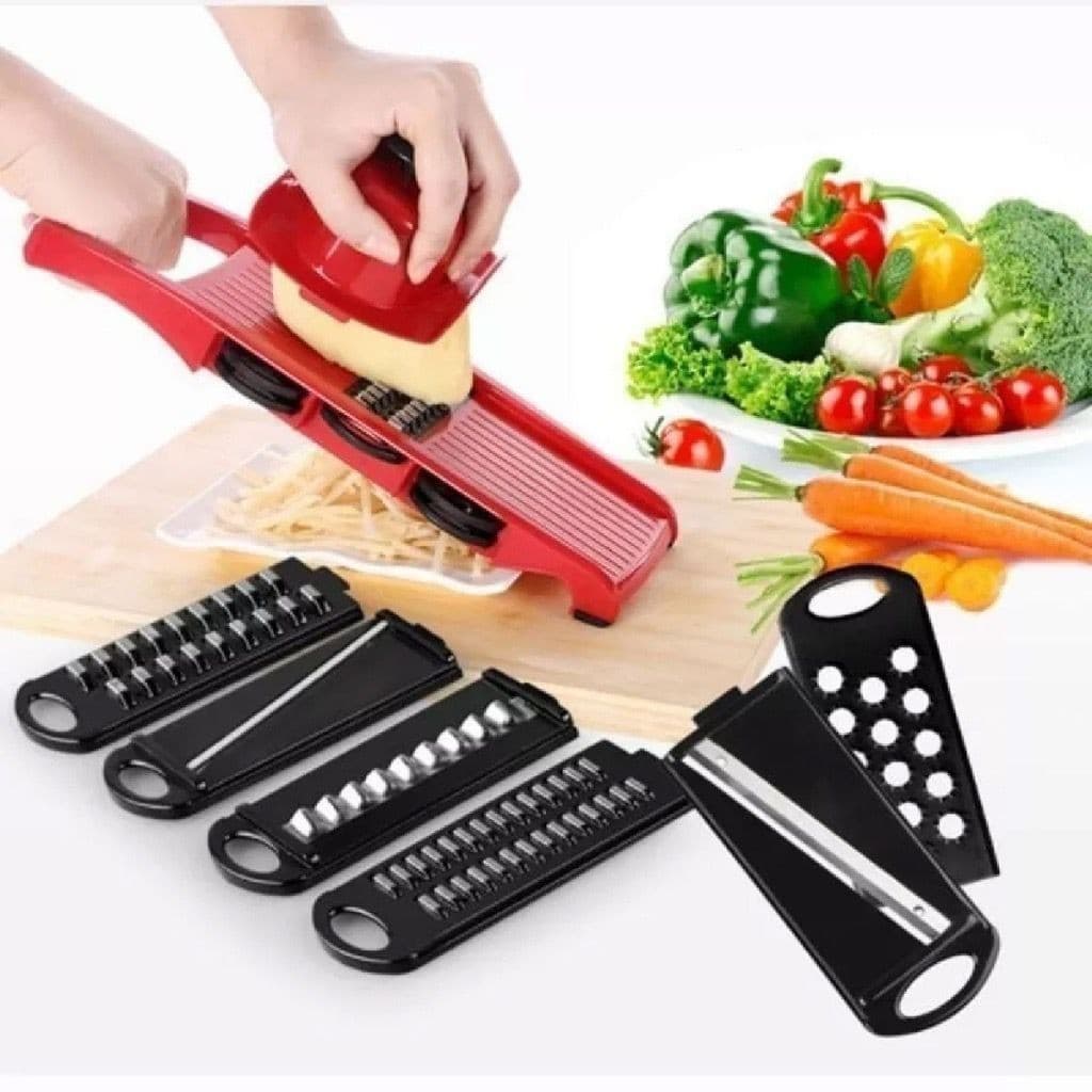 6 Em 1  Mandoline  Slicer Nicer E Fatiador Cortador De Legumes