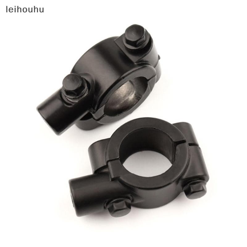 leiho Motocicleta Retrovisor Guiador Titular Adaptador Braçadeira Base 8mm Preto Alumínio Universal Ferramenta Da