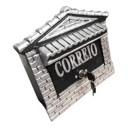 Caixa de Correio Cartas Abertura N02 Frontal Alumínio Fundido (2 Cores)