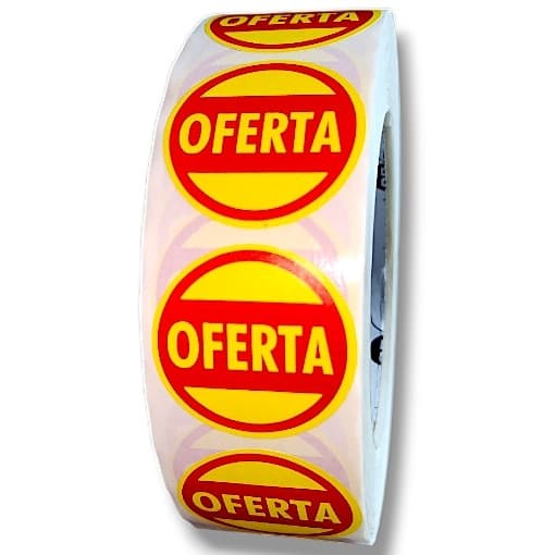 Etiqueta Adesiva OFERTA 38X38 c/ 1200 CTX Rótulos