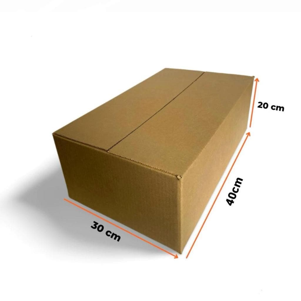Kit Mudança 10 Caixas De Papelão 40x30x20 Seminova Kraft (MEDIDA APROXIMADA)