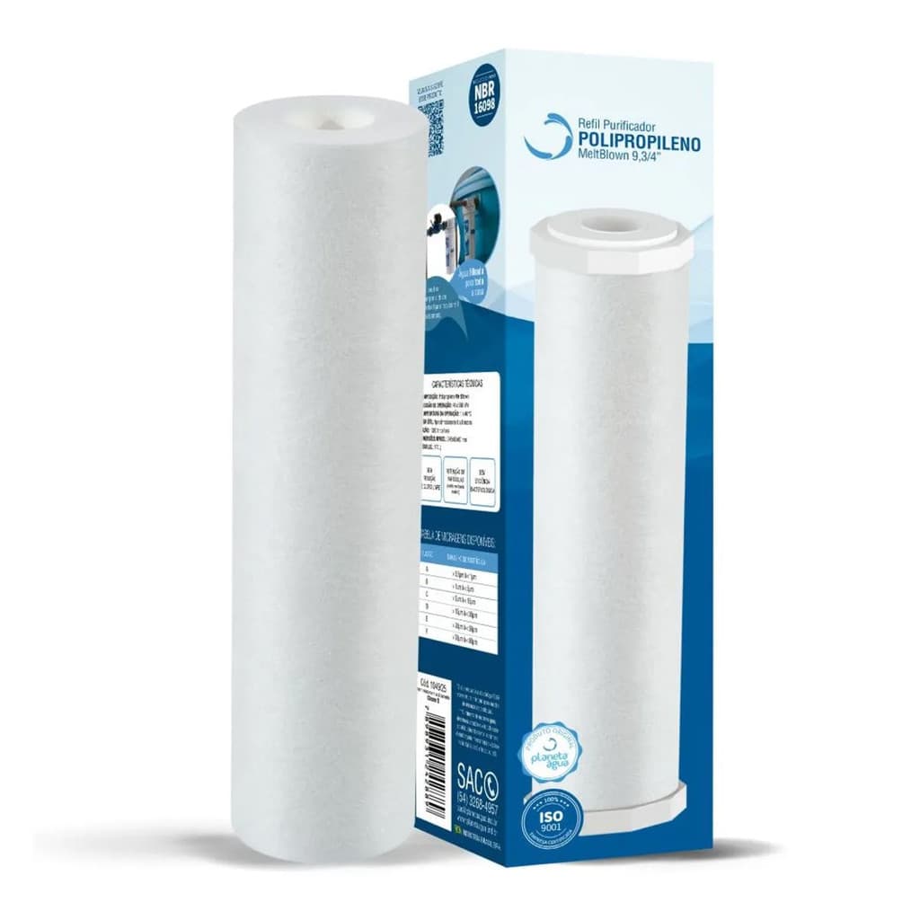 Refil Filtro Purificador Polipropileno Meltblown 9,3/4