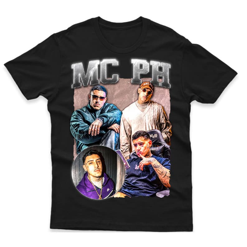Camiseta Camisa Blusa Unissex Algodão Cantor Funk MC PH Lançamento