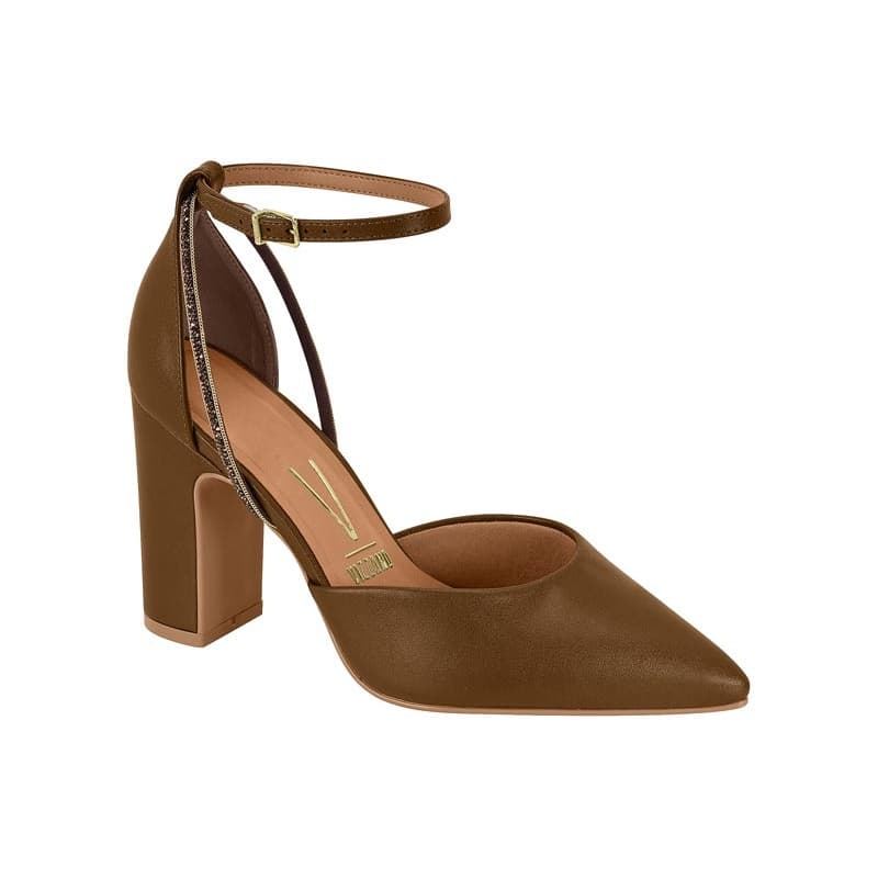 SCARPIN SALTO BLOCO ALTO BICO FINO STRASS VIZZANO - 1285449