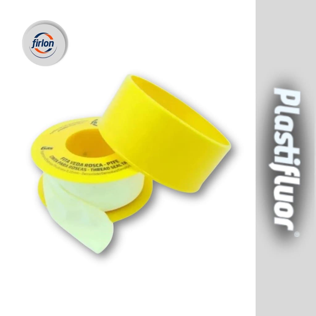Fita Veda Rosca Md Gás 18mmx25m Firlon Plastifluor