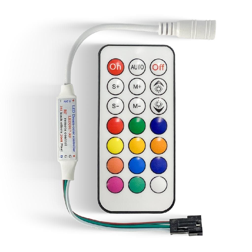 Controle Remoto Rgb Colorido Led Á Bateria 3528 E 5050