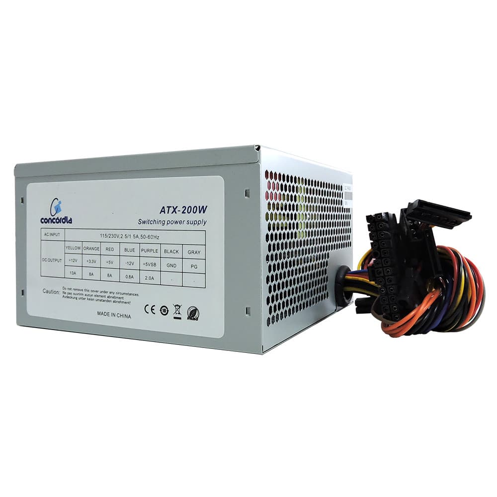 Fonte Concórdia  ATX 200w Automática 116/230v 50-60hz