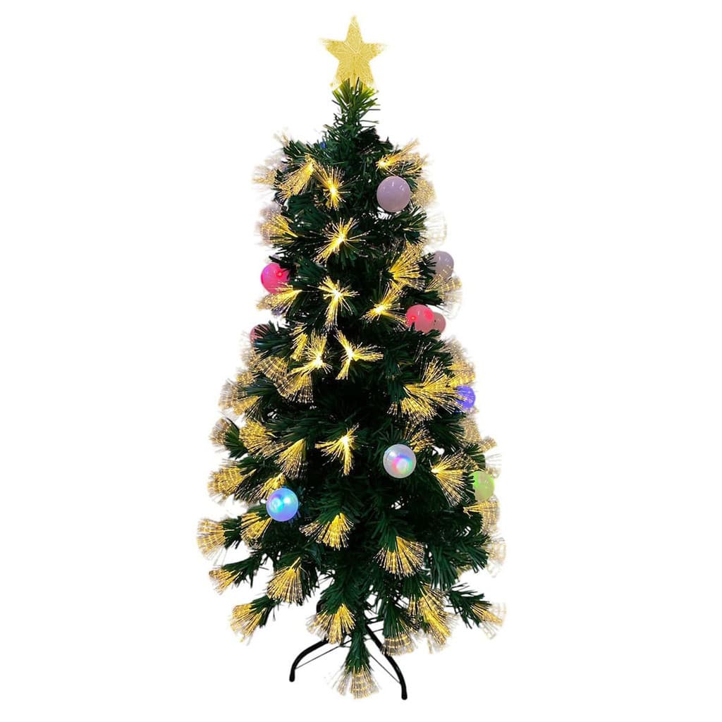 Arvore De Natal Fibra Otica Natalino Completa Led RGB Topo Estrela Iluminaçao Festa Fim de Ano Decoraçao