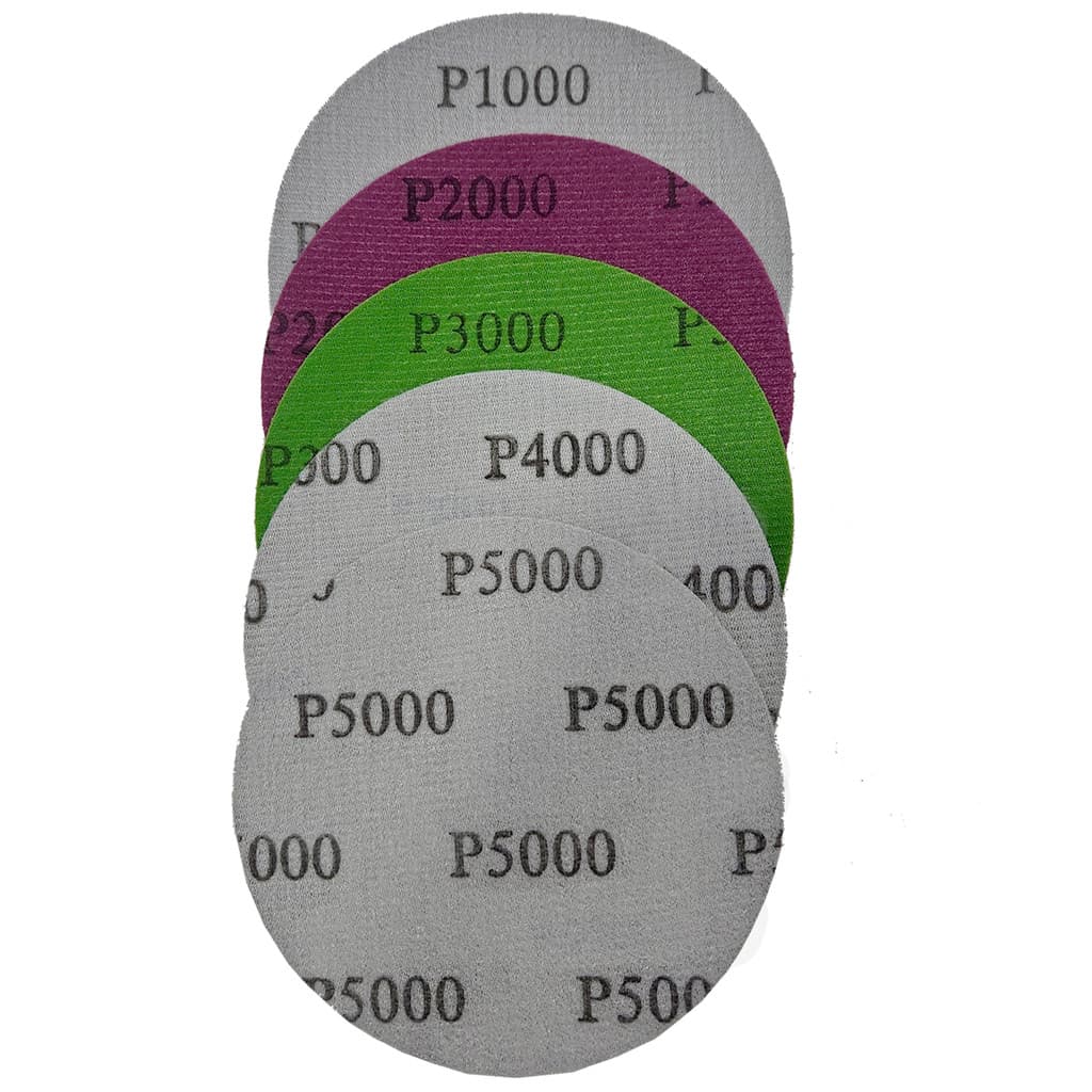 Kit Polimento Lixas P1000 a P5000 e Boina de Lã 6" Pol