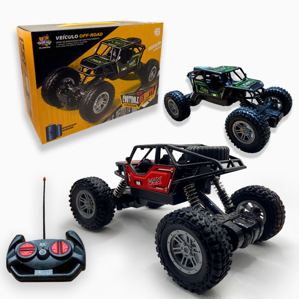 Carrinho Controle Remoto Off Road 4x2 Rally Brinquedo Recarregável Monster Truck