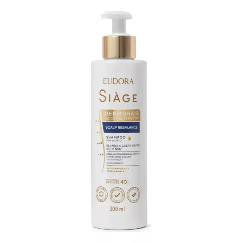 Shampoo Siage Dermohair 300ml Scalp Rebalance Eudora