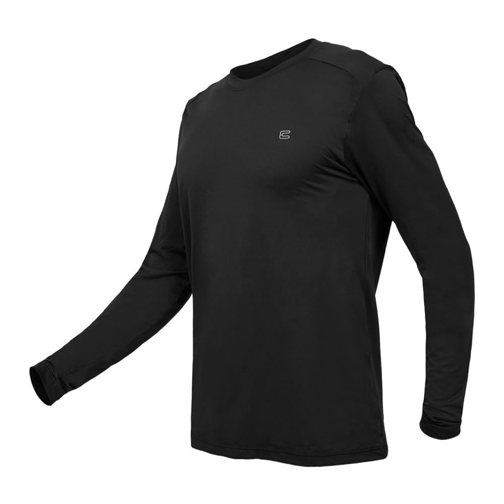 Camiseta ML Curtlo Active Fresh Masculina Preta – Leve, Respirável e com Proteção Solar para Esportes e Trilhas