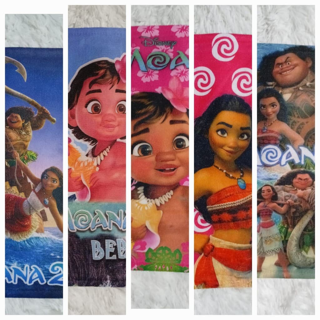 Kit com 5 Toalhinhas de Mão e Rosto para Lancheira Escolar Infantil Sortidas Menino e Menina várias Estampas Personagem