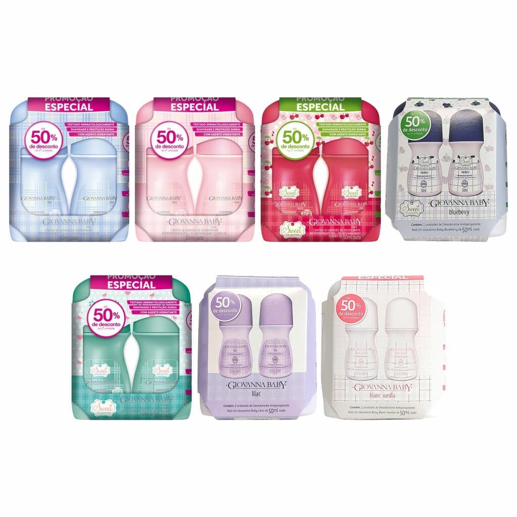 Kit 02un Desodorantes Roll-On Giovanna Baby 50ml (escolha a fragrância)