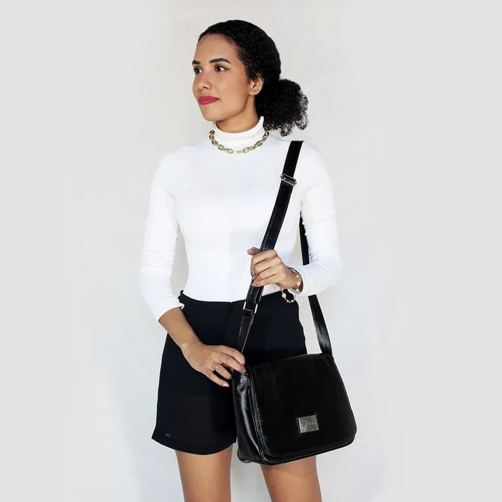 Bolsa Carteiro Feminina de Couro Modelo Renné Jr - Relicário