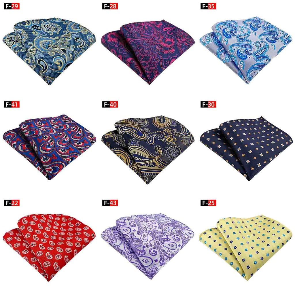 Lenço de seda de poliéster masculino 25 * 25 CM terno lenço quadrado bolso lenço de peito quadrado