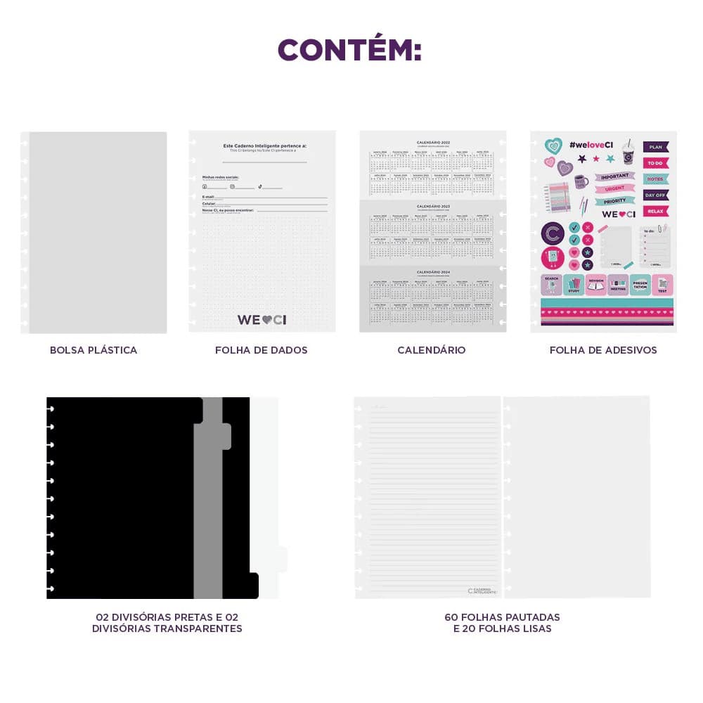 Caderno Inteligente Médio Candy Splash - CIMD3068