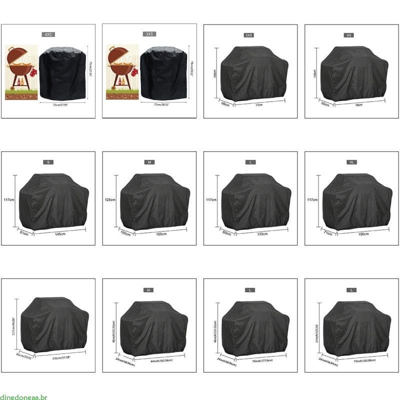 Dongdonga Capa Para Churrasco À Prova D , Acessórios , Antipoeira , , Gás , Churrasqueira Elétrica