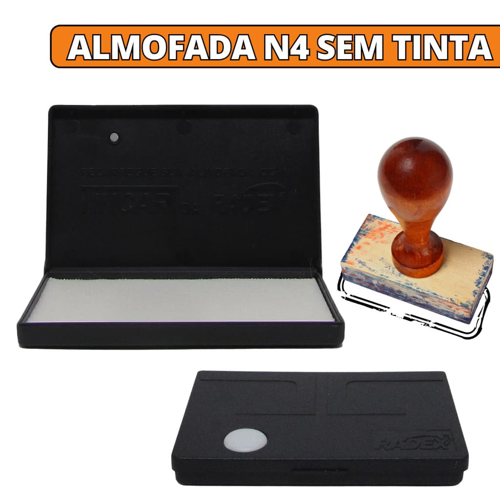 Almofada Carimbeira Grande Sem Tinta Para Carimbo De Madeira