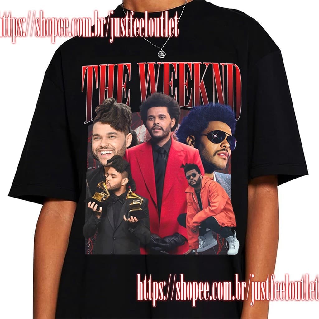 Camiseta T-shirt Unissex Algodão The Weeknd 90' Cantor