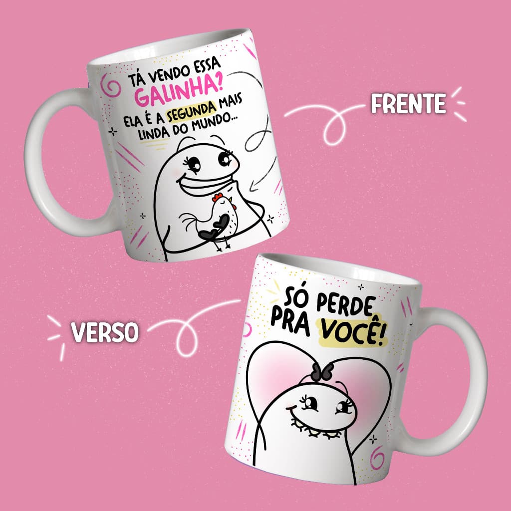 Caneca de Porcelana Personalizada Flork Amigas  Amizade Frases Divertidas