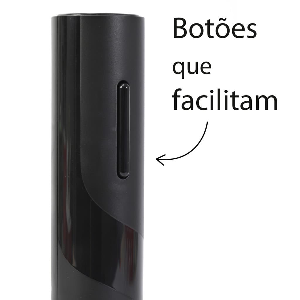 Abridor De Vinho Automático Saca Rolha Elétrico Automático Corta Lacre Pilhas Aa Recarregável