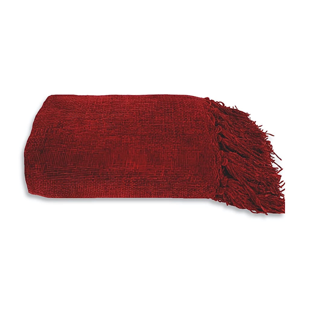 Manta P/ Sofá - Boras Chenille - 2 Lugares - 1.70m x 1.25m - Vermelho - Niazitex