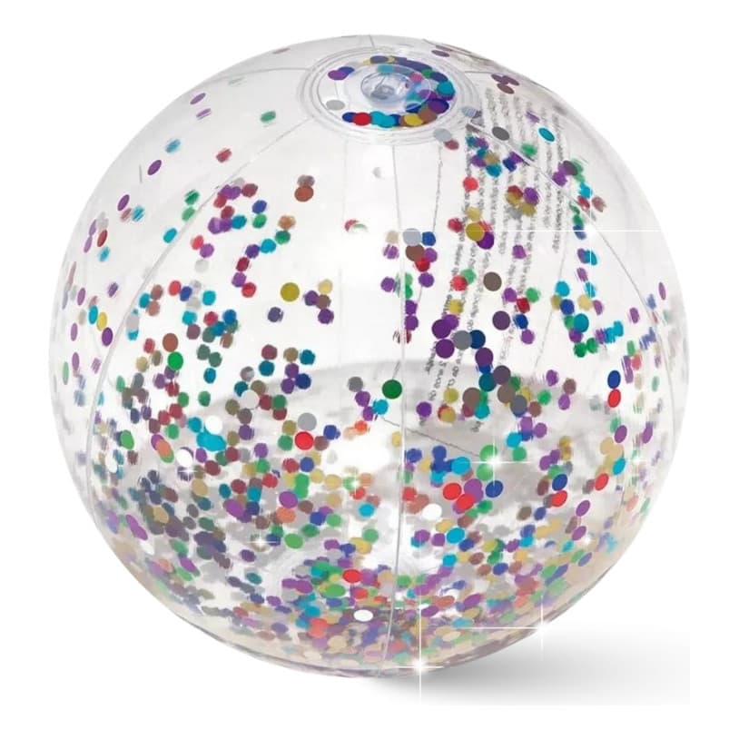 Bola Inflável Glitter Praia Boia Piscina Sol Férias Sort Mor