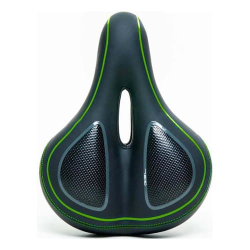 Selim Banco Bike Spinning Treino Vazado 200/260mm Absolute Cor Verde