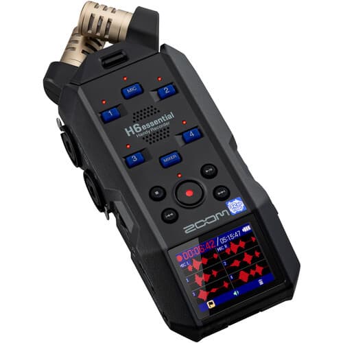 GRAVADOR ZOOM H6ESSENTIAL PORTÁTIL FLUTUANTE DE 6 FAIXAS