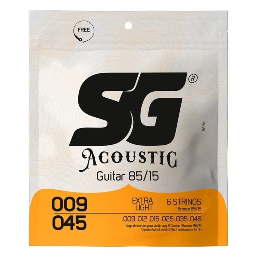 ENCORDOAMENTO SG VIOLAO AÇO 009 BRONZE 85/15