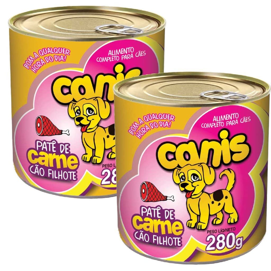 Ração Sache Para Cachorro Canis Filhote Carne 280gr Kit 2un