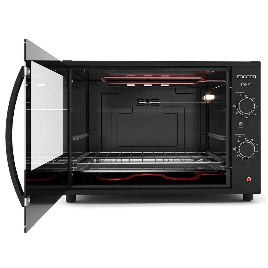 Forno Elétrico Fogatti Top 60 60 Litros Grill 1750W com Timer