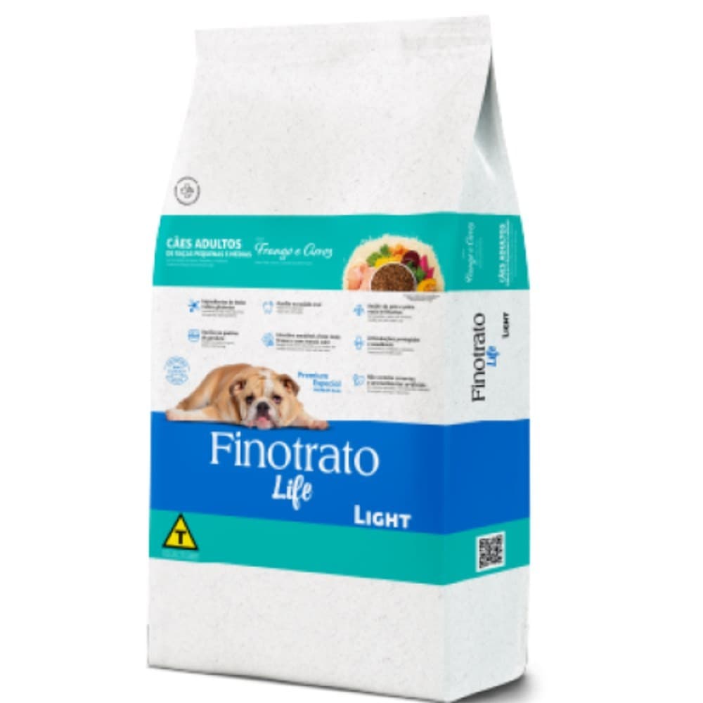 Ração Para Cachorro Finotrato Prime Light Cães de Raças Pequenas e Médias 10kg