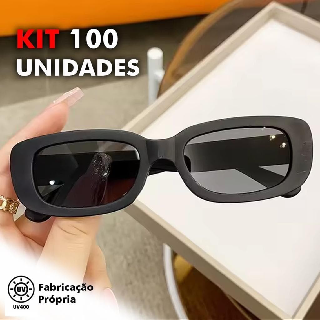 Kit 100 Óculos Retrô Preto Festas Balada Casamento Rave Eventos Vintage Tik Tok