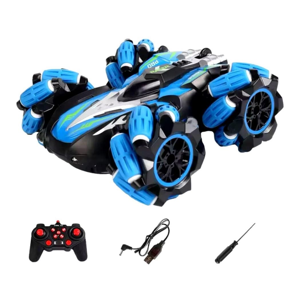 Carrinho de Controle Remoto Rodas Robô Giros 360° Racer Pro Com Luzes