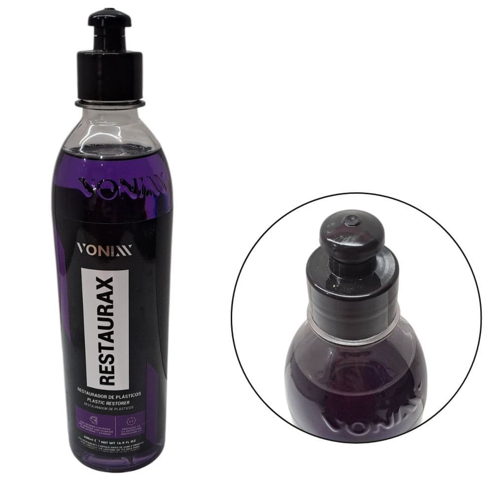 Restaurax Vonixx 500ml Restauração Profunda Brilho Intenso e Proteção Plástícos Acabamento Duradouro