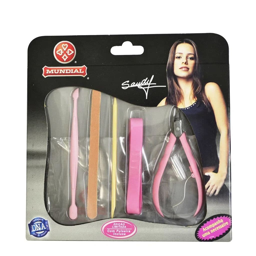 Jogo de Manicure Sandy Edição Limitada com Necessaire e Pulseira Inclusa 5 peças