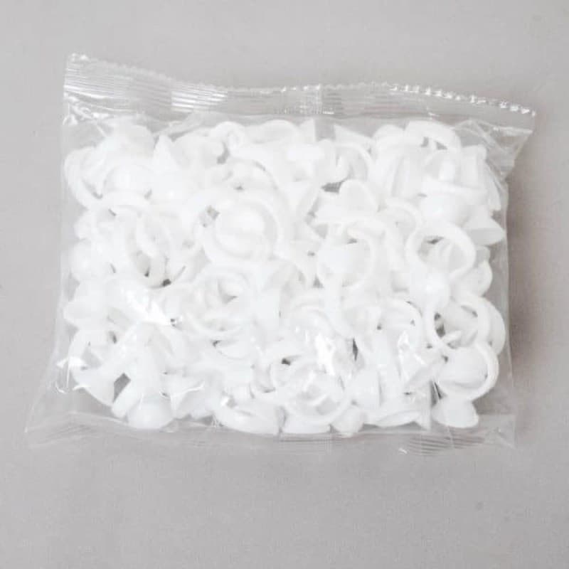 Anel De Batoque Descartável Branco 100 Unid Micropigmentacao S-27