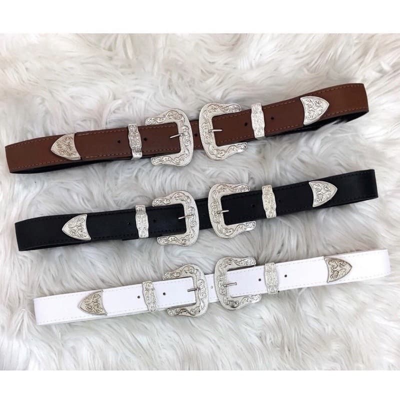 Cinto Fivela Dupla Moda blogueira