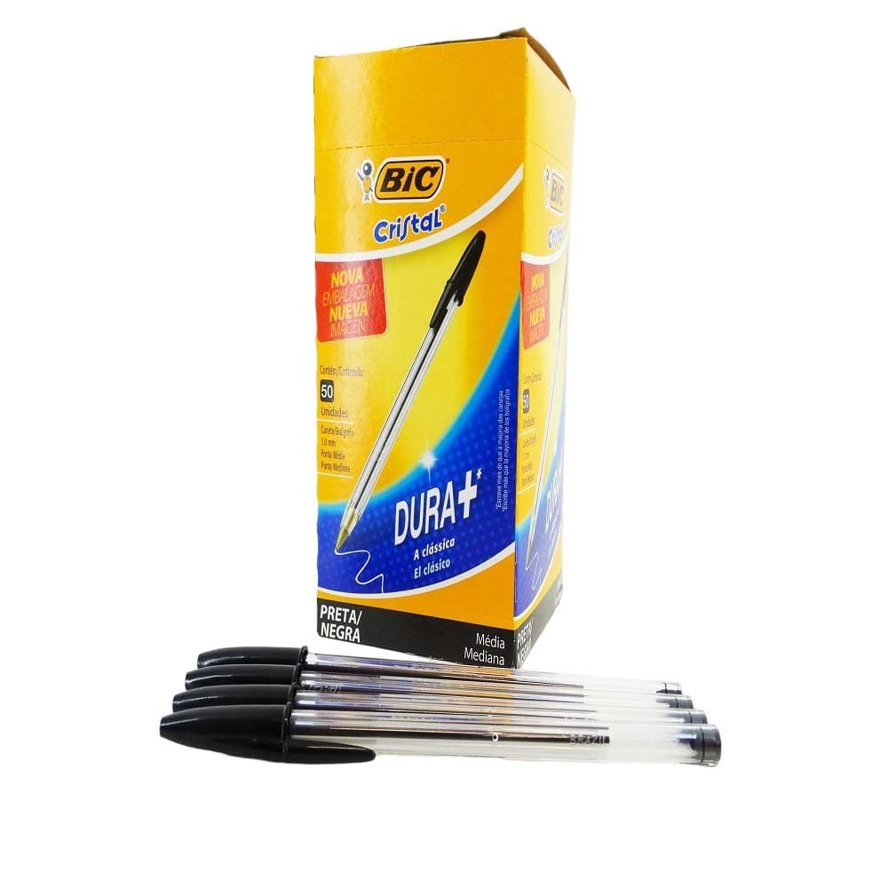 Caneta Esferográfica Bic Clássica 1.0 Preta Caixa com 50 unid