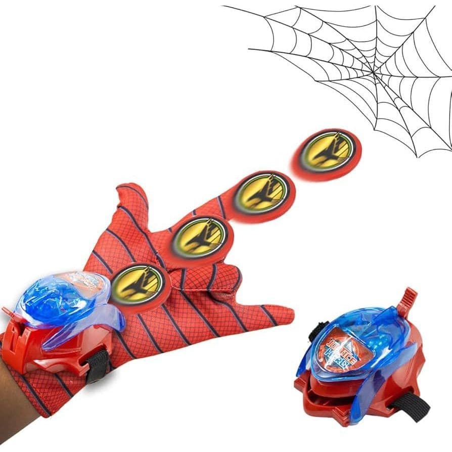 Luva Lança Discos Homem Aranha Infantil Com Som E Luz