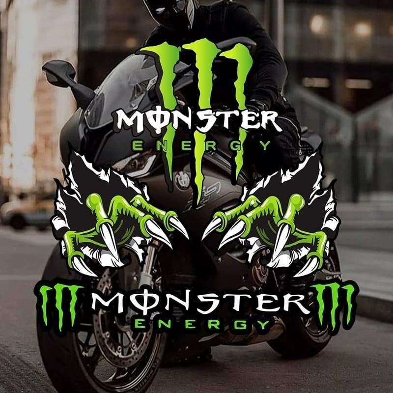 Scrambling Motocicleta Adesivo Pára-Brisa Monstro Garra À Prova Dwaterproof Água Elétrico Fantasma Capacete Decoração De