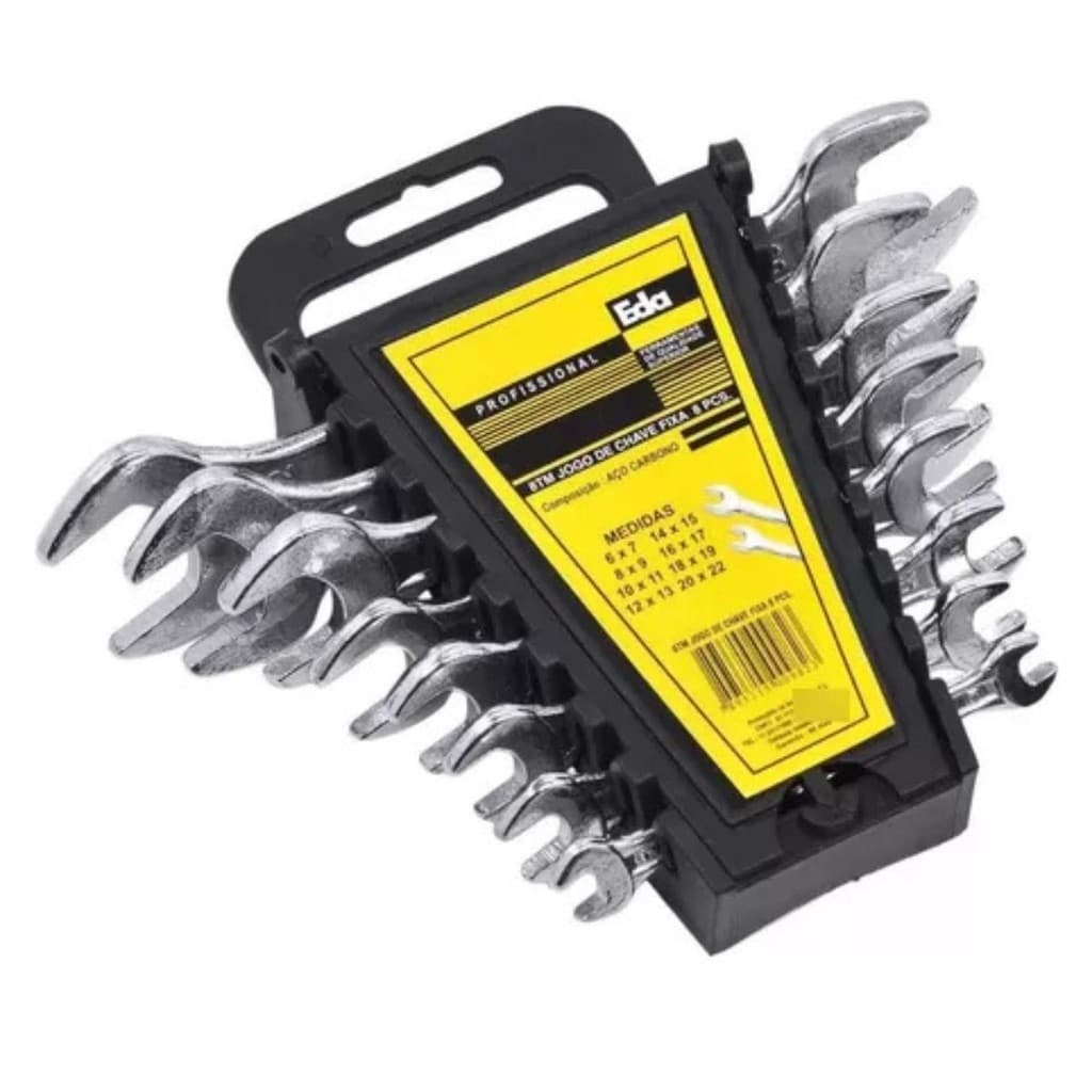 Kit Jogo Chave Fixa 8 Peças 6 A 22 Mm 8tm Eda