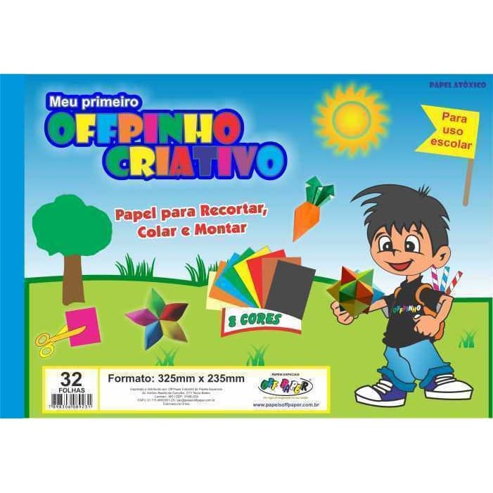 Bloco Meu Primeiro Offpinho Criativo 325mm x 235mm Infantil Pedagógico Escolar Off Paper